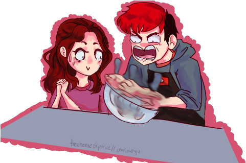 Leaving This Fast Doodle Without Context For @rosannapansino - Rosanna Pansino X Markiplier (500x318), Png Download