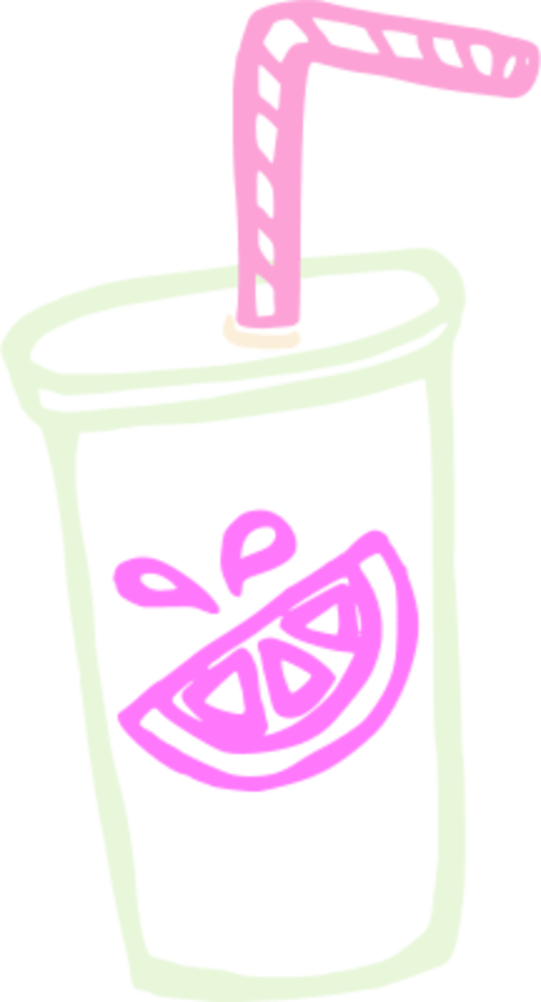 Lemonade Juice Drink Panda Free Images Info - Juice With Straw In Png (600x1111), Png Download