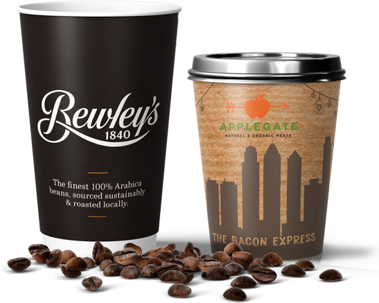 Printed Paper Cups From Cup Print Ireland - Bewley's Gold Blend 80 Tea Bags (546x657), Png Download