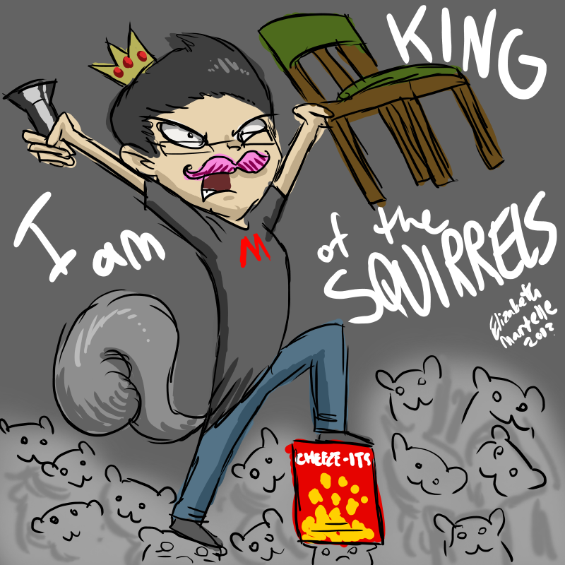 Markiplier King Of The Squirrels Fanart (800x800), Png Download