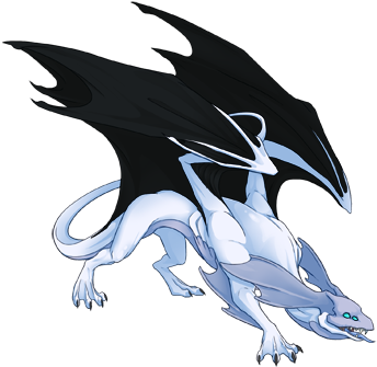 Human Blue Eyes White Dragon - White And Red Dragon (350x350), Png Download