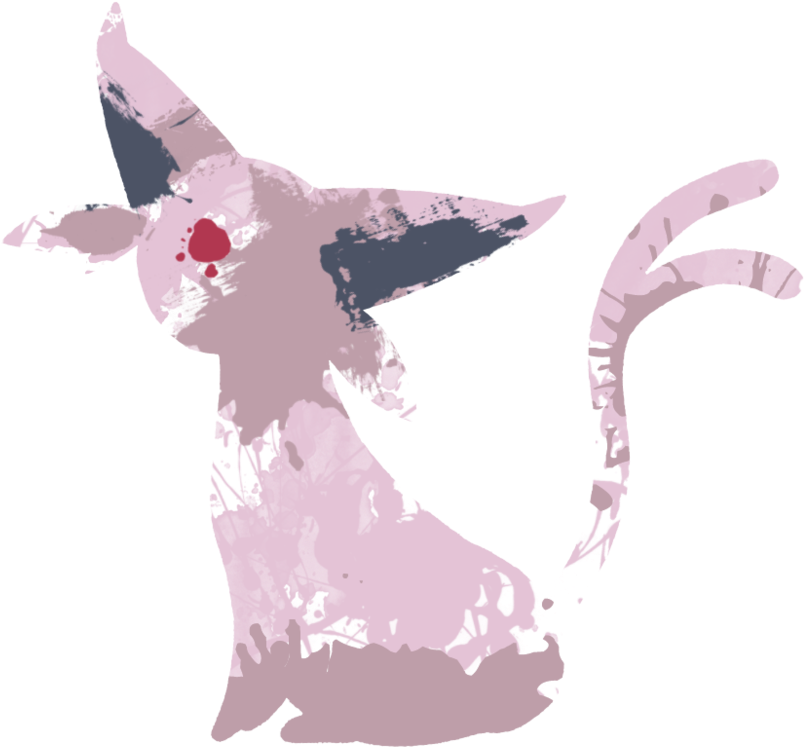 Espeon Paint Splatter Graphics By Hollyshobbies On - Espeon (939x851), Png Download