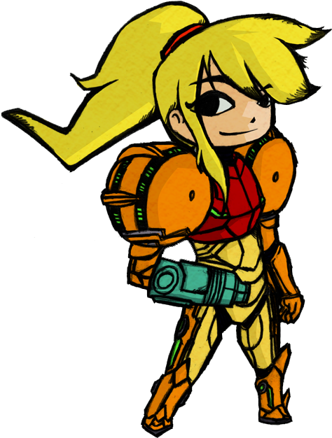 76sdxvq - Wind Waker Samus (500x691), Png Download