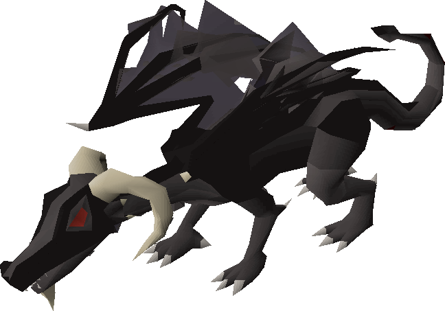 Killing Brutal Black Dragons - Brutal Black Dragon Osrs (648x453), Png Download