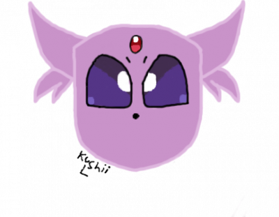 Espeon - Cartoon (400x311), Png Download