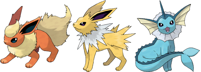 You Won't Receive Espeon Or Umbreon Through These Random - Pokemon Eevee Flareon (714x250), Png Download