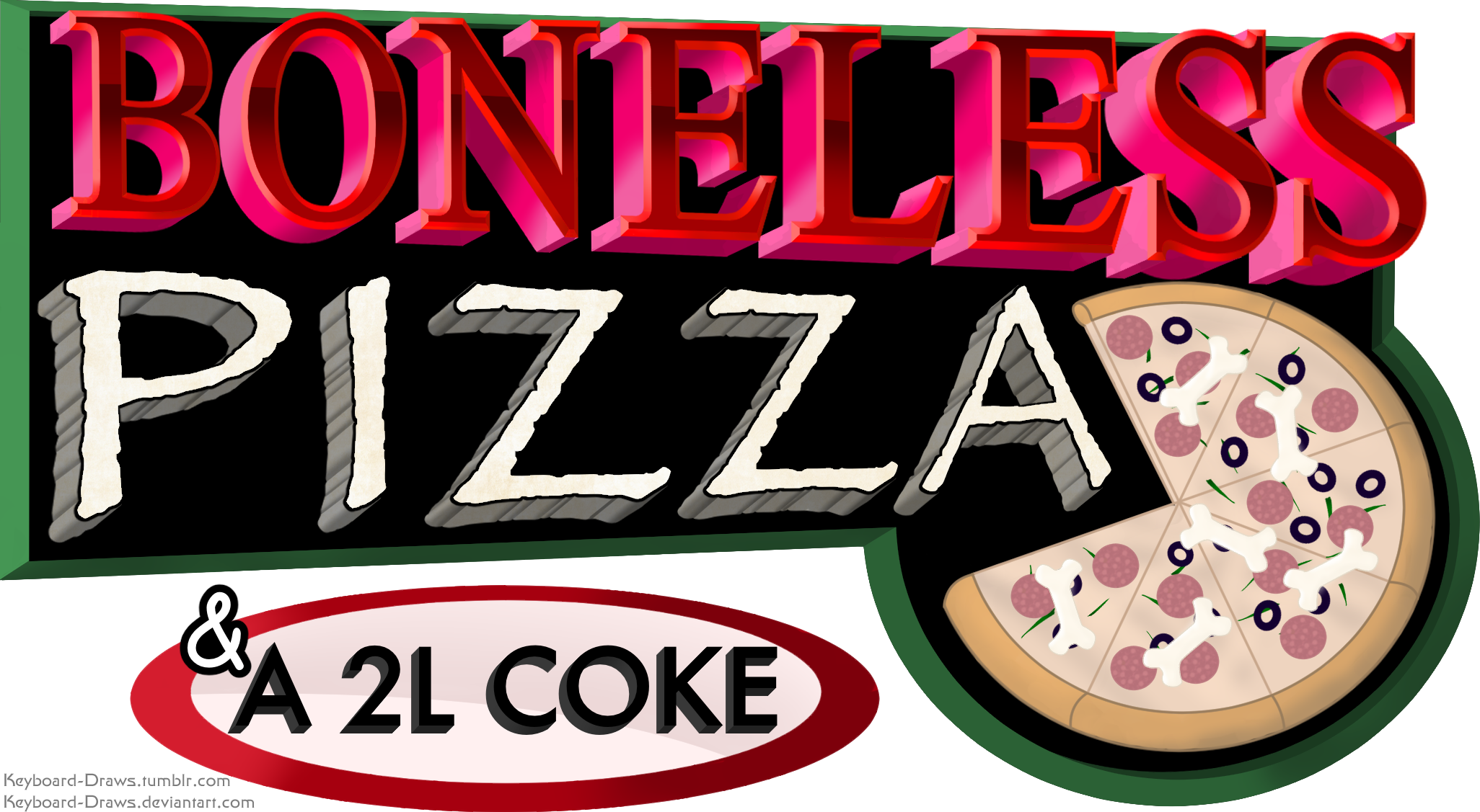 Boneless A 2l Coke Keyboard Draws - Poster (2052x1127), Png Download