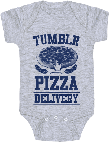 Tumblr Pizza Delivery Baby Onesy - Yogi Baby (484x484), Png Download