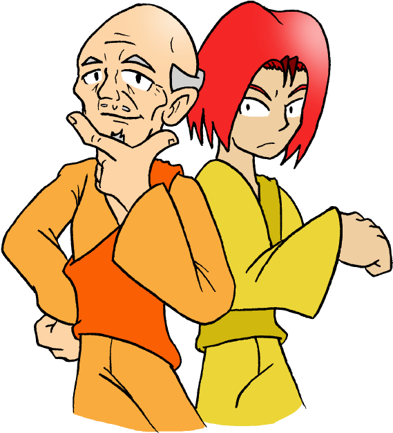 Father And Ryu - Cartoon (600x655), Png Download