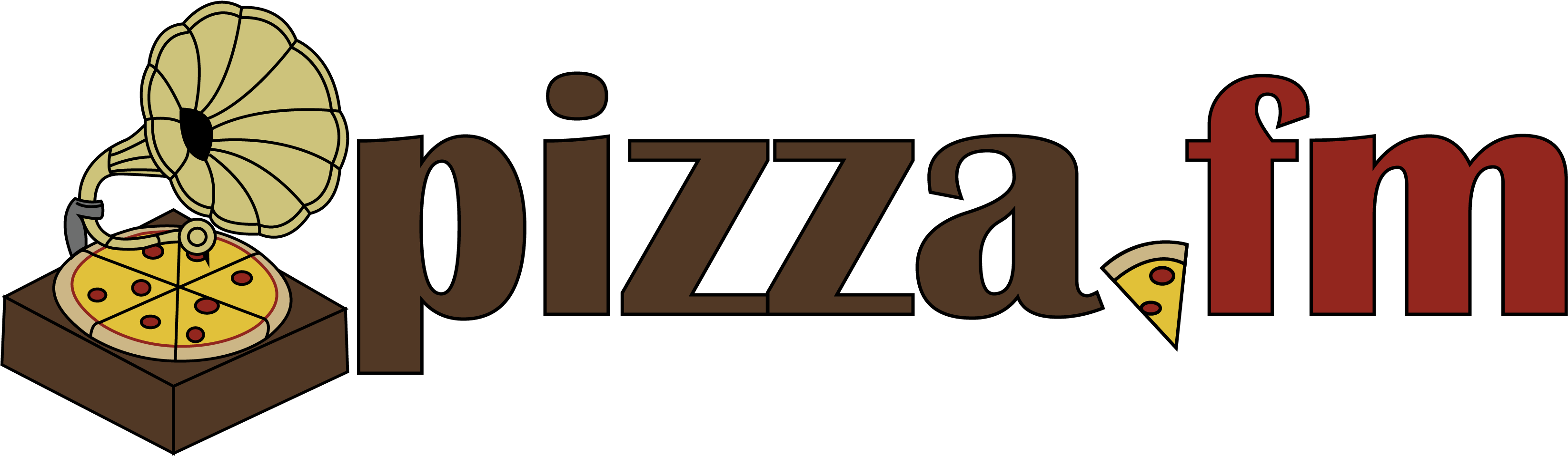 Pizza Fm Logo Courtesy Of Pizza Fm Tumblr - Pizza Fm (3317x958), Png Download