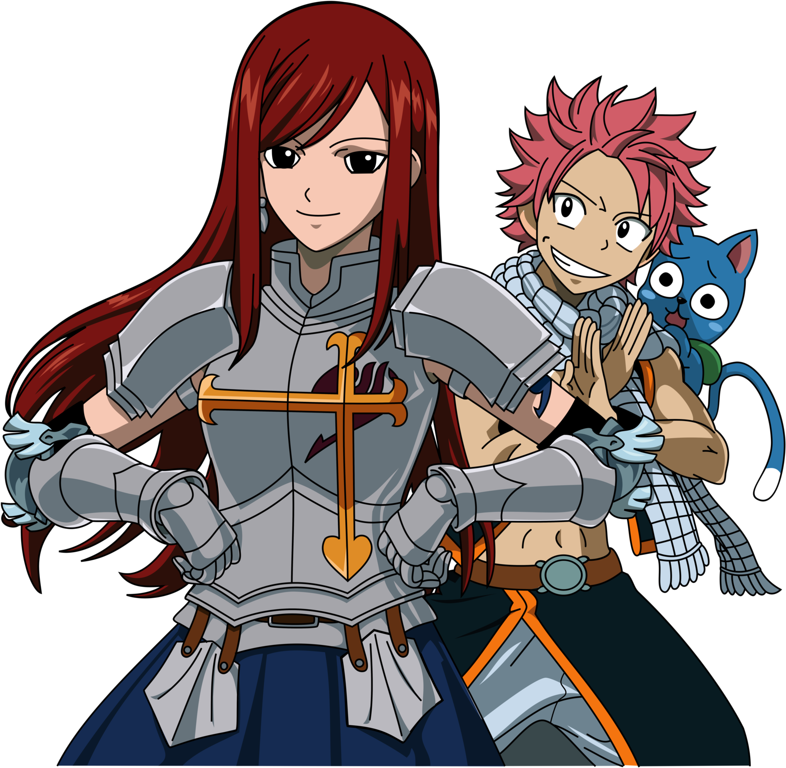 Erza Scarlett Images Erza And Natsu Hd Wallpaper And (1600x1543), Png Download