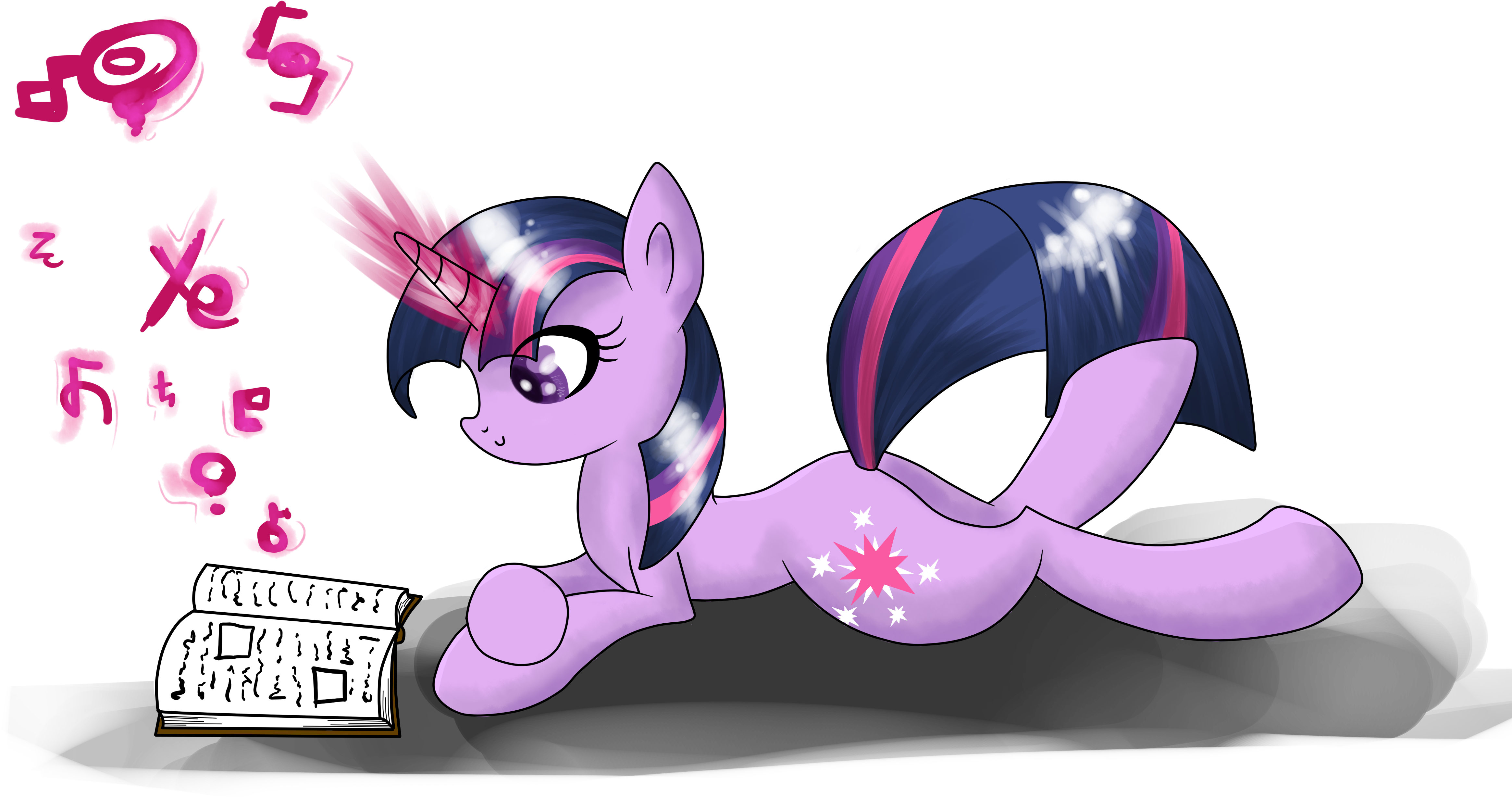 Fire-natsu, Book, Safe, Smiling, Twilight Sparkle - Horse (5000x3000), Png Download