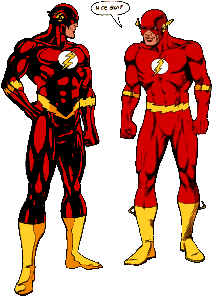 The Flash Returns To The Cw Oct - Wally West Y Barry Allen (444x600), Png Download