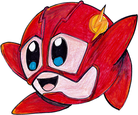 Clip Art Kirby As The Speed By Idroidmonkey On - Flash Drawing (600x495), Png Download