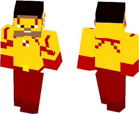 [dc] Kid Flash - Minecraft Detroit Become Human Skin (584x497), Png Download