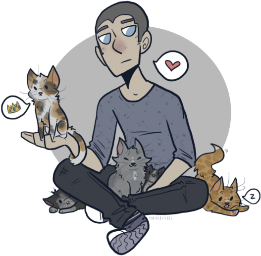 Leonard ~*~found~*~ These And Says Cats On The Waverider - Drawing (540x542), Png Download