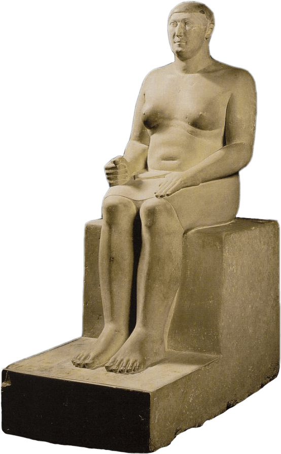 Pair Statue Of Queen Ankh Nes Meryre Ii And Her Son - Statue Of Hemiunu (579x905), Png Download