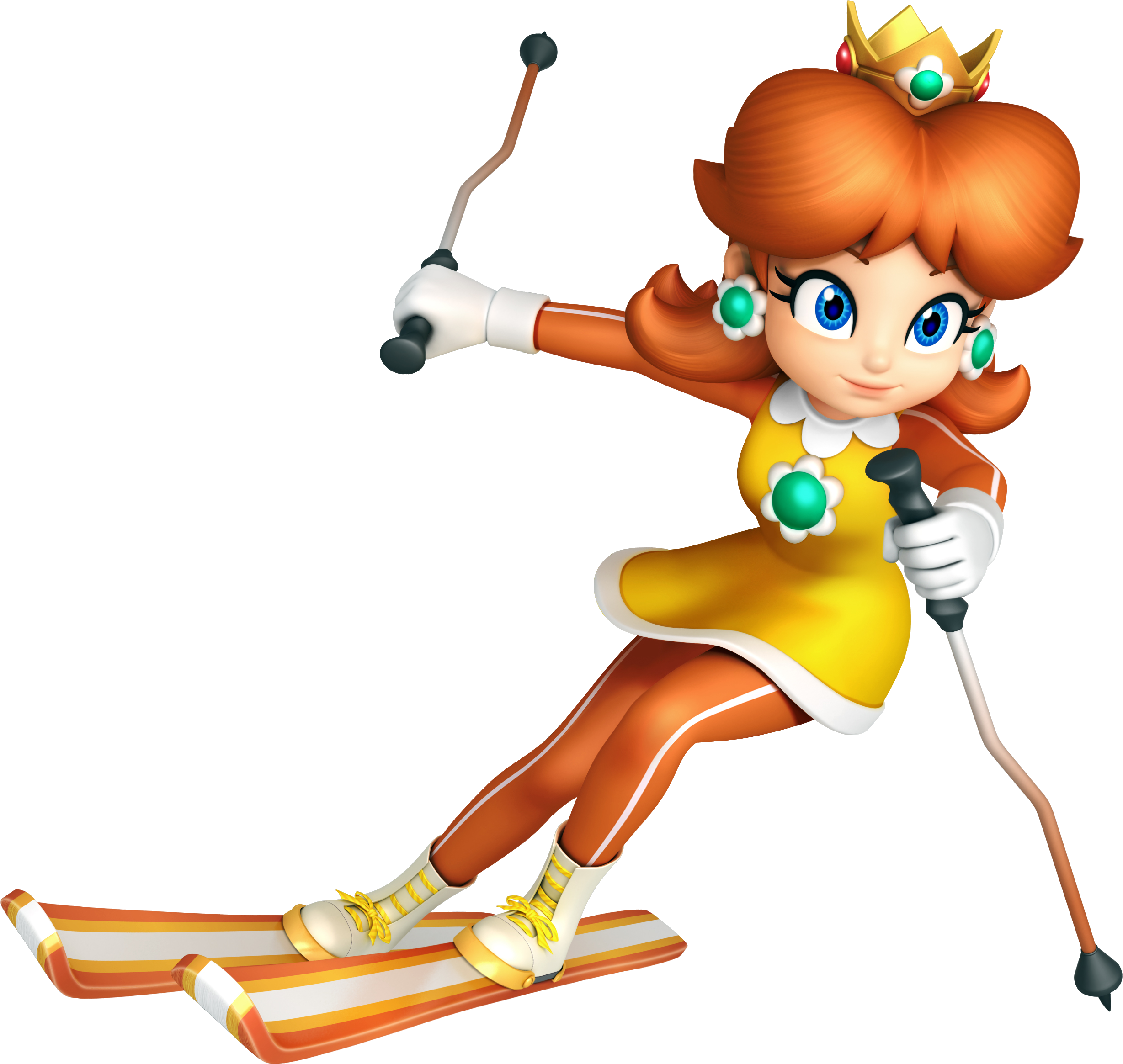 Princess Daisy Skiing By Daisy4eva On Clipart Library - Sonic At The Olympic (900x853), Png Download