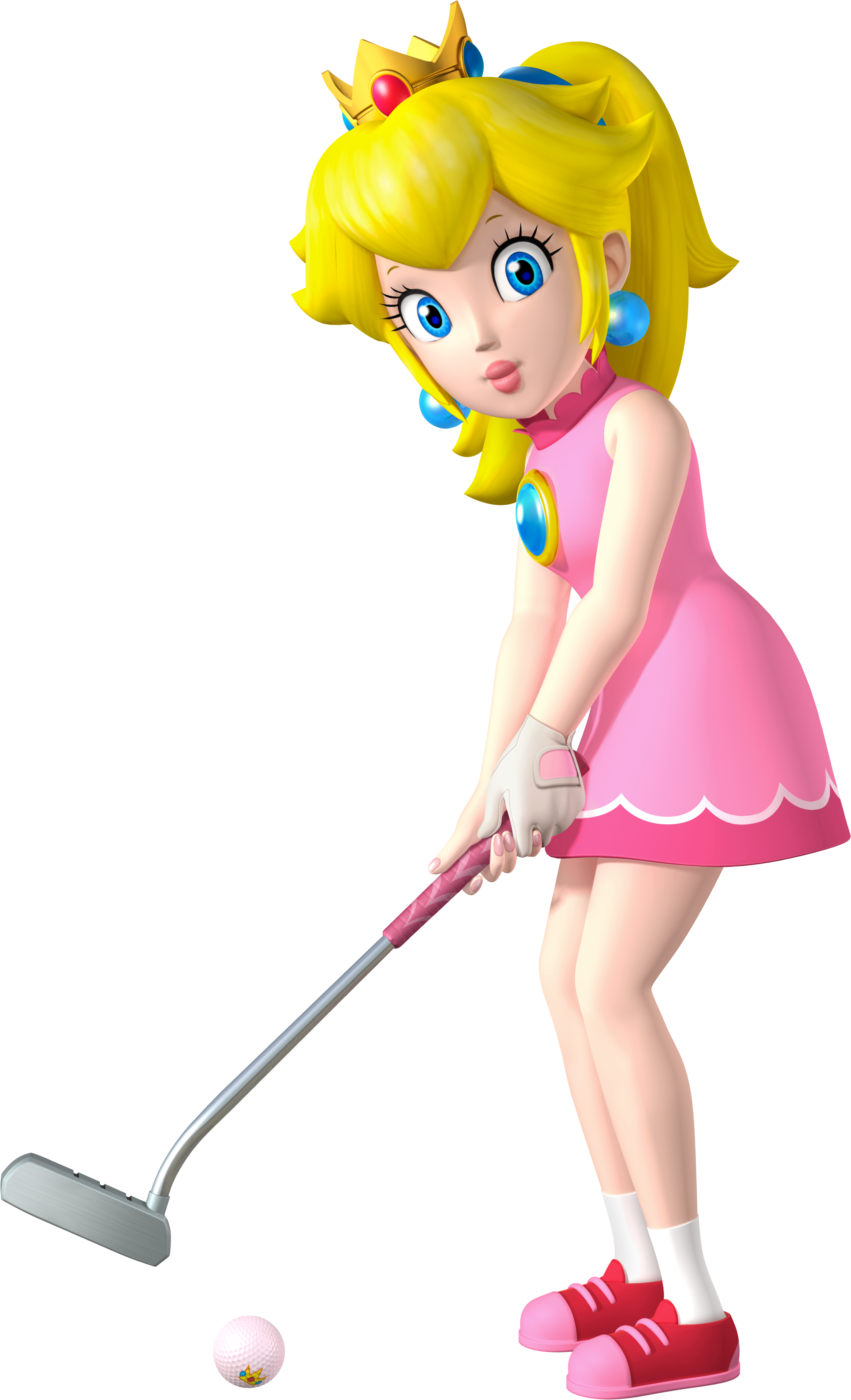 Minidress ◊ - Princess Peach Mario Golf (2128x3500), Png Download