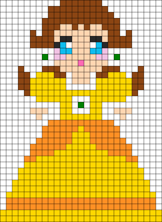 Princess Daisy Perler Perler Bead Pattern / Bead Sprite - Princess Daisy Perler Beads (568x778), Png Download