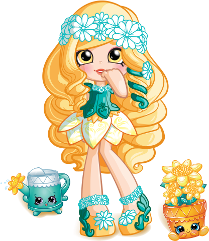 Shopkins Shoppies Dolls - Daisy Petals Doll (576x495), Png Download