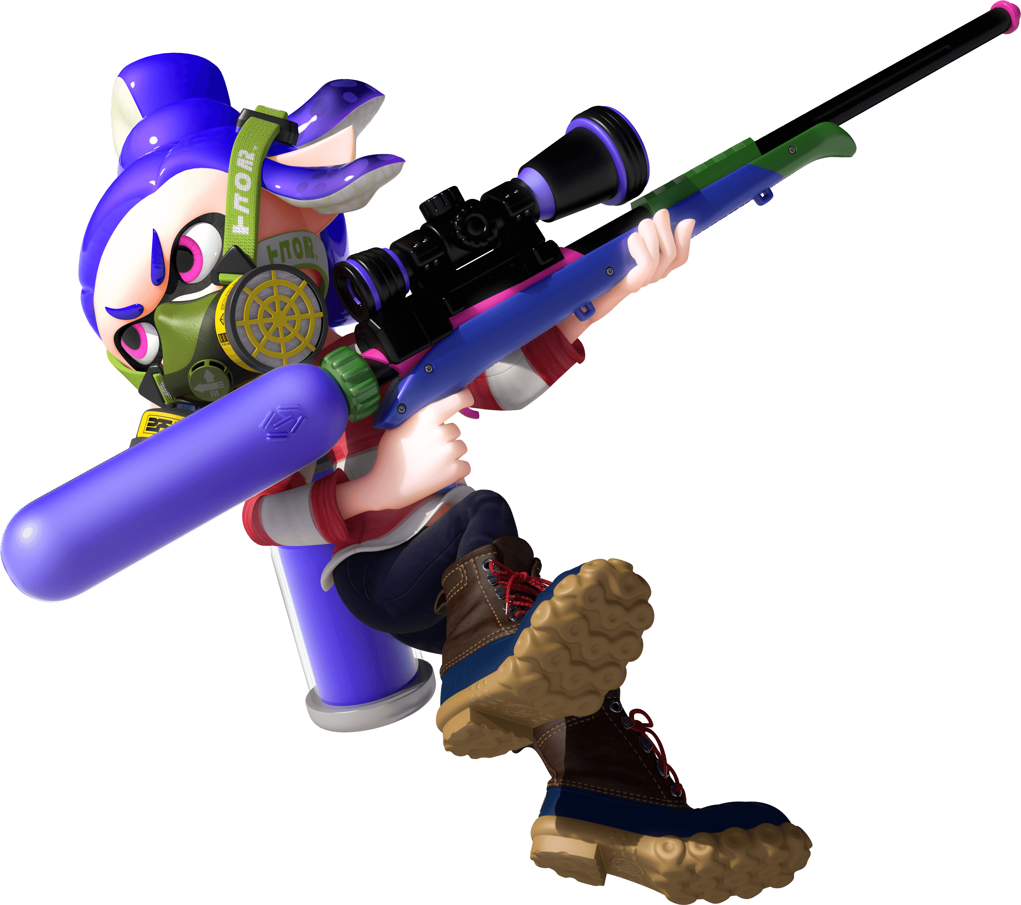 Download Amiibo Splatoon 2 Sniper Inkling Full Size PNG Image PNGkit