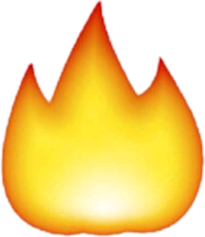 240635594052212 - Fire Emoji High Quality (419x486), Png Download
