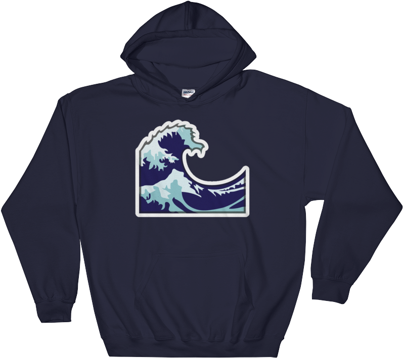 Water Wave-just Emoji - Super Depressed Hoodie (1000x1000), Png Download