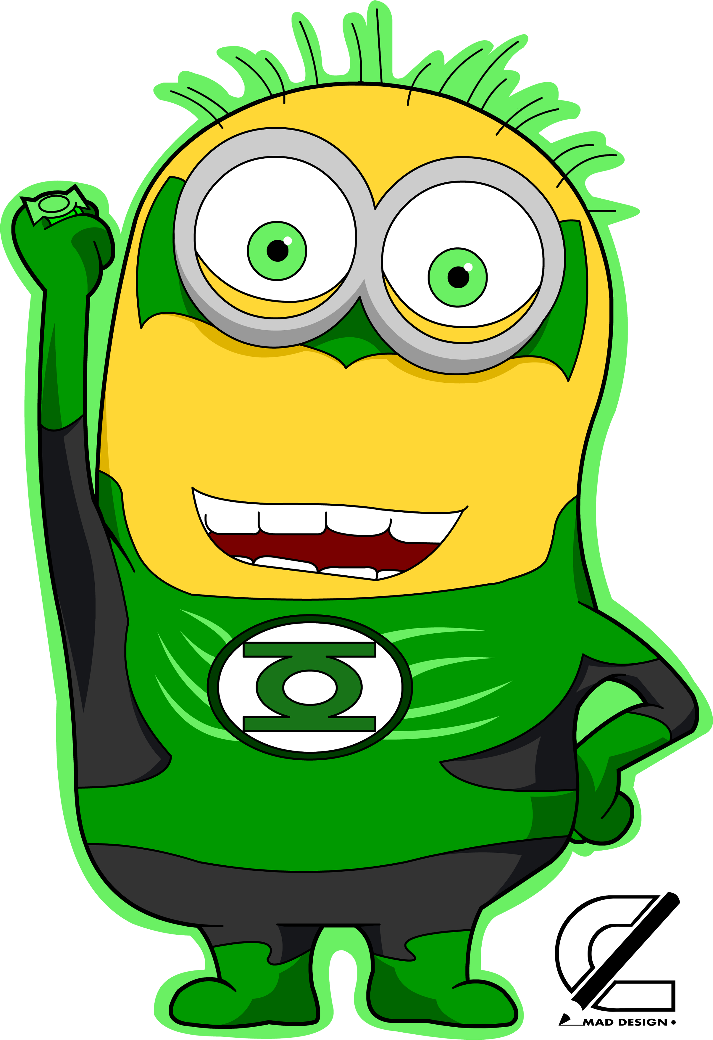 Green Lantern Minion Despicable Me Minions Assembly - Minions Sticker (2498x3643), Png Download