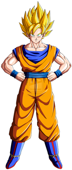 Goku - Goku End Super Saiyan (251x576), Png Download
