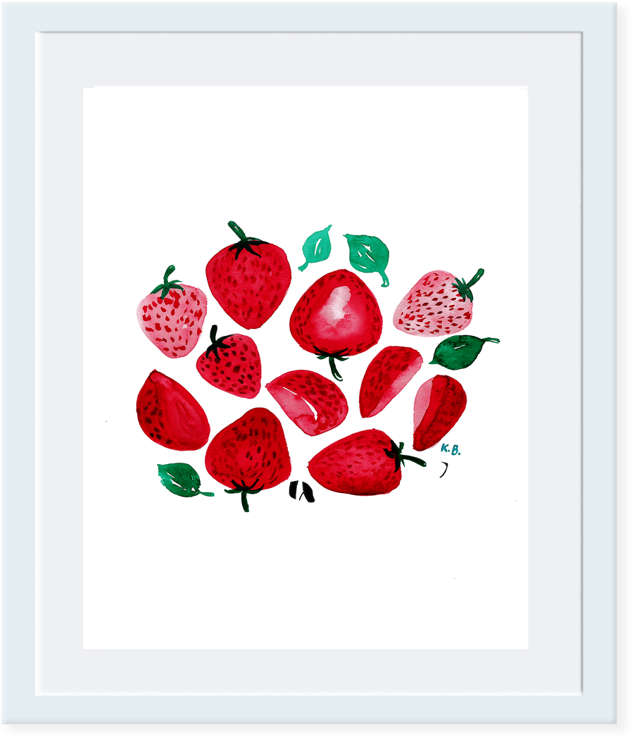 Strawberry - Art (1080x1080), Png Download