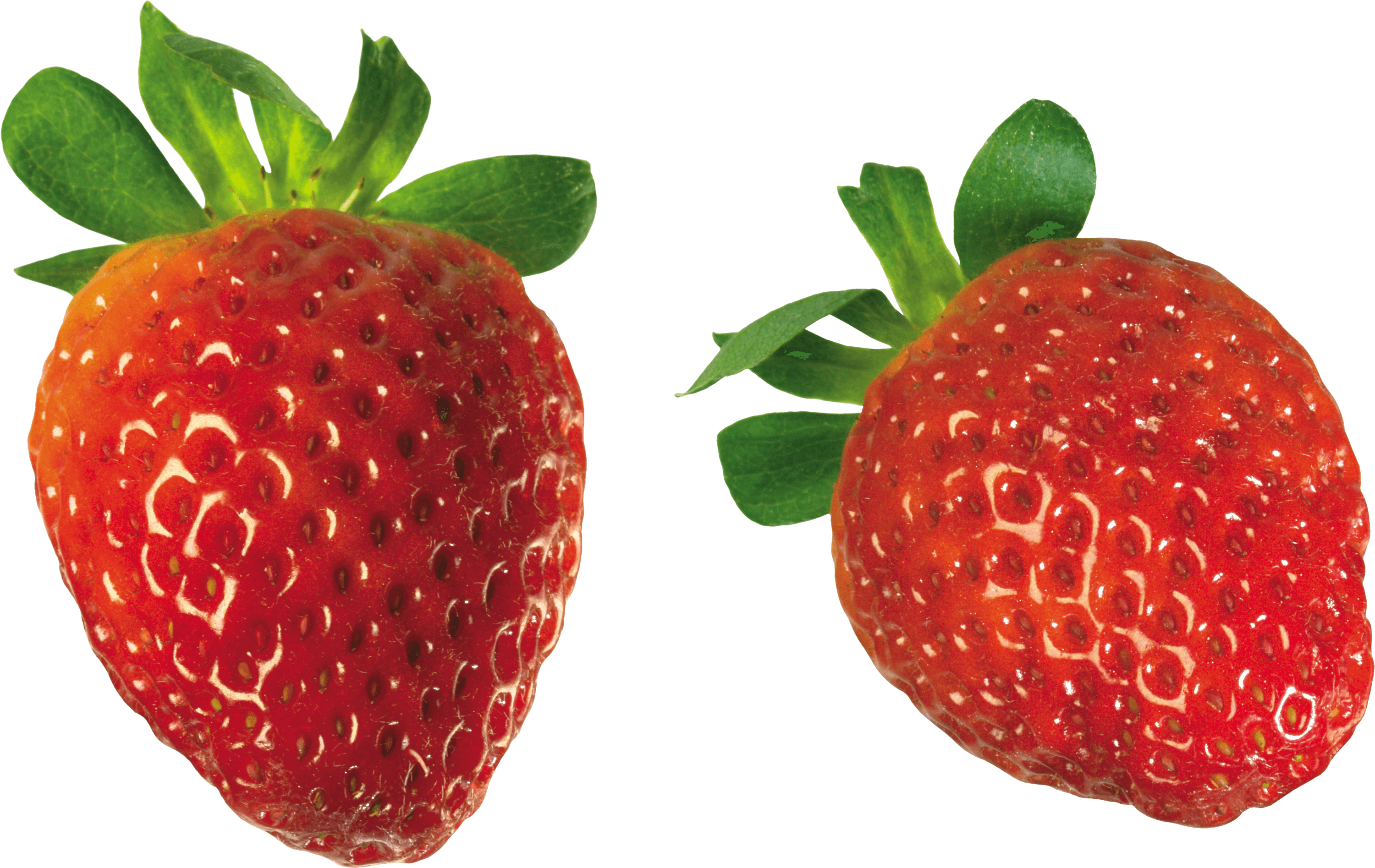 Two Strawberries - Strawberry Png (3000x1895), Png Download