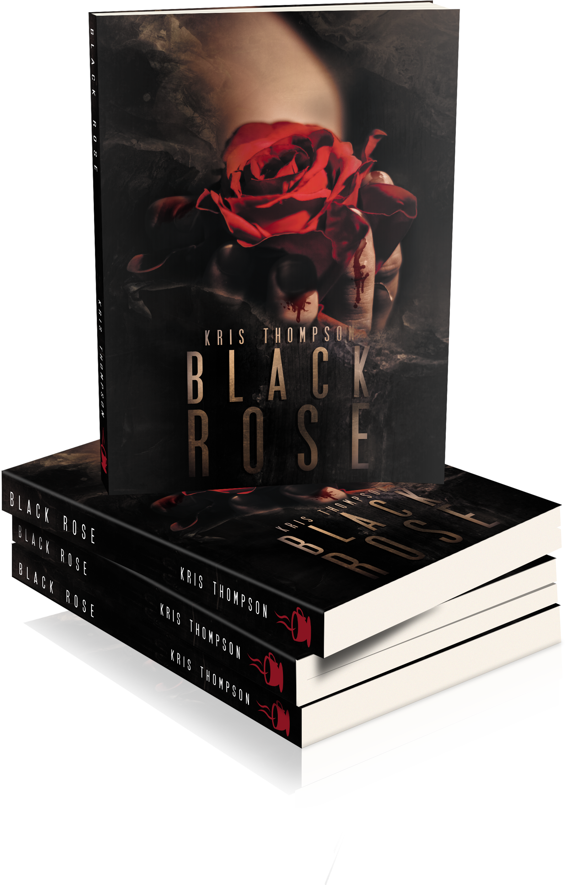 Black Rose 3d Bookstack - Black Rose Book (1800x2817), Png Download