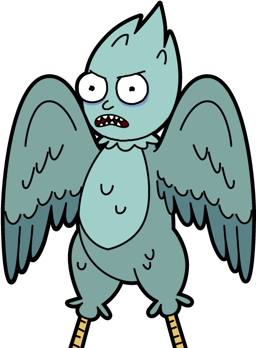 Combinations - Pocket Morty Birdosaur Evolution (513x726), Png Download