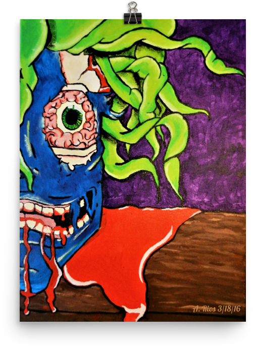 Image Of Blue Zombie - Blue (1000x1000), Png Download