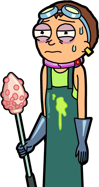 Plumbus Slave Morty - Plumbus Worker Morty (390x650), Png Download