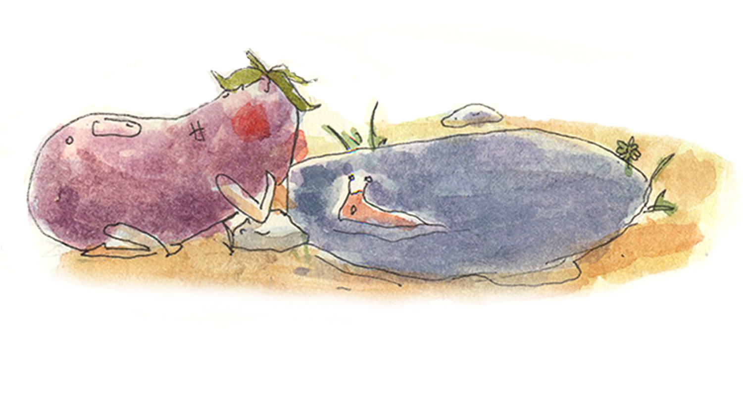 Selected Images From A Short Story About An Eggplant - Illustration (1500x1500), Png Download