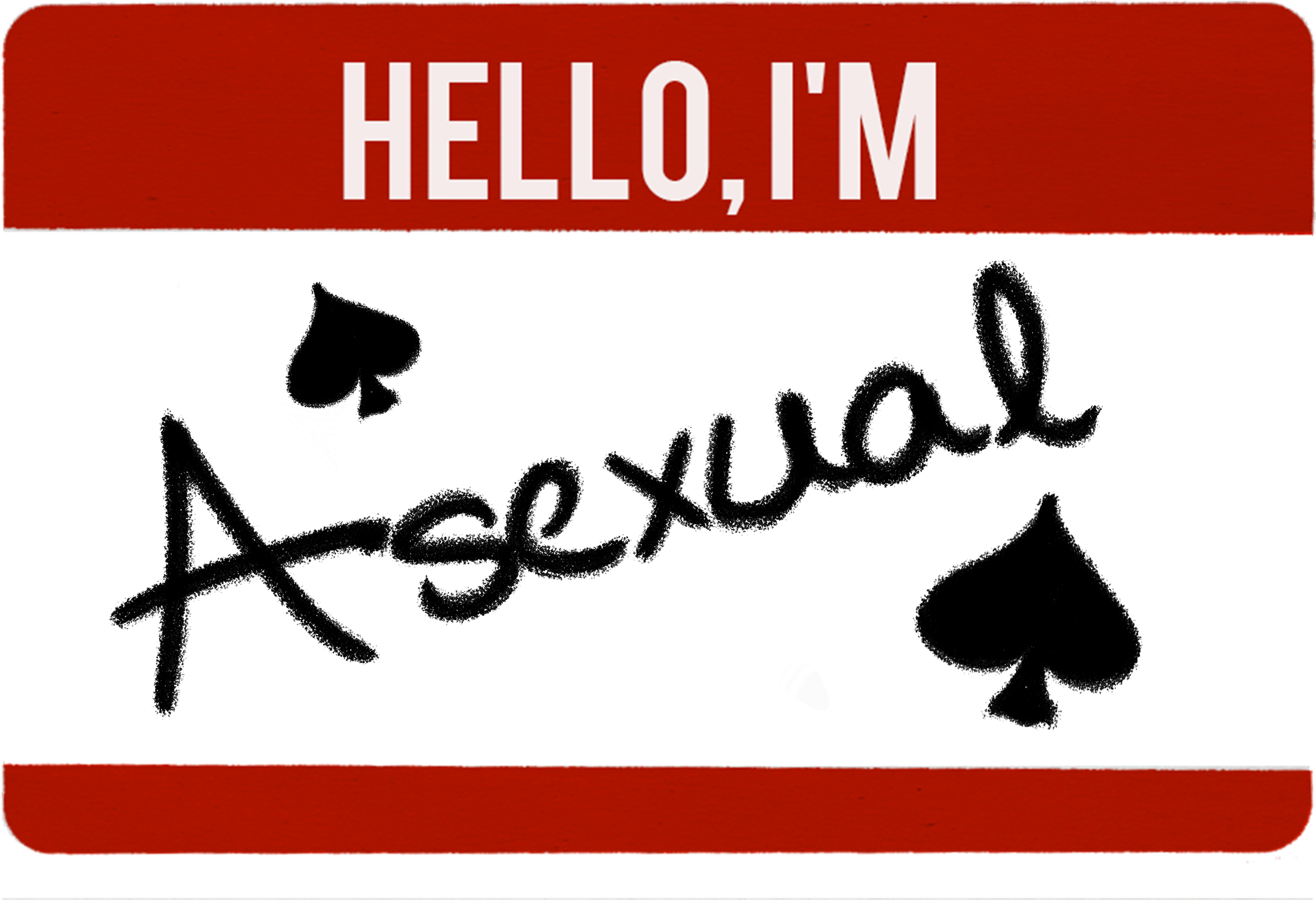 Hello I'm - Asexual (2500x1932), Png Download