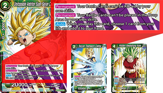 Unstoppable Ambition Super Saiyan Caulifla - Dbs Card Game Kefla (554x318), Png Download
