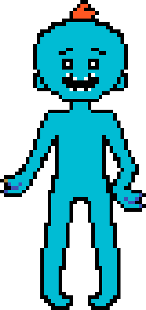 Mr - Meeseeks - Paint By Numbers: Coloring Pixel & Areas Book [book] (1200x1200), Png Download