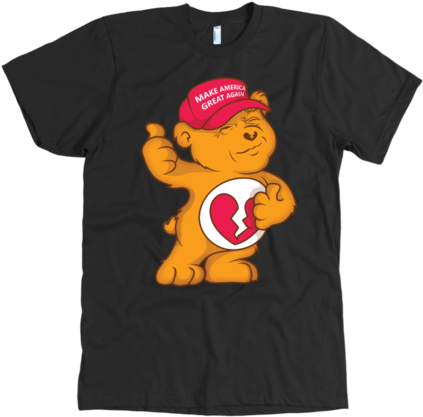Trump Supporter Don't Care Bear W/ Make America Great - Teelaunch A Shirt (480x480), Png Download