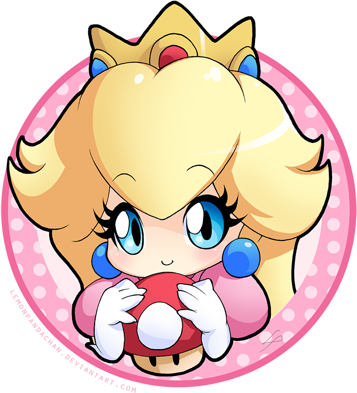 Princess Peach By Lemonpandachan - Princess Peach (854x900), Png Download