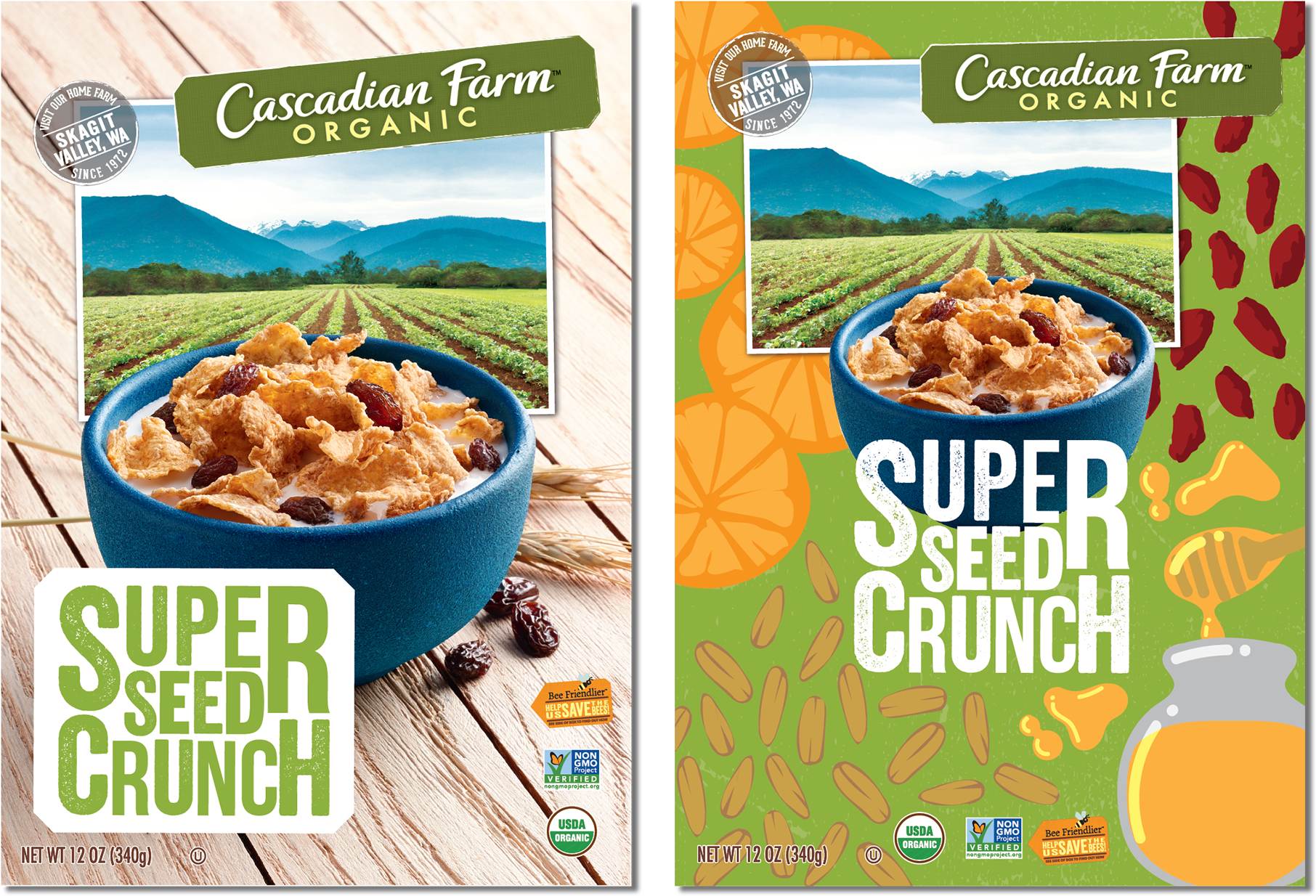Package Re-haul Mockups - Cascadian Farms Chewy Protein Bars Honey Roasted Nut-5 (1920x1373), Png Download
