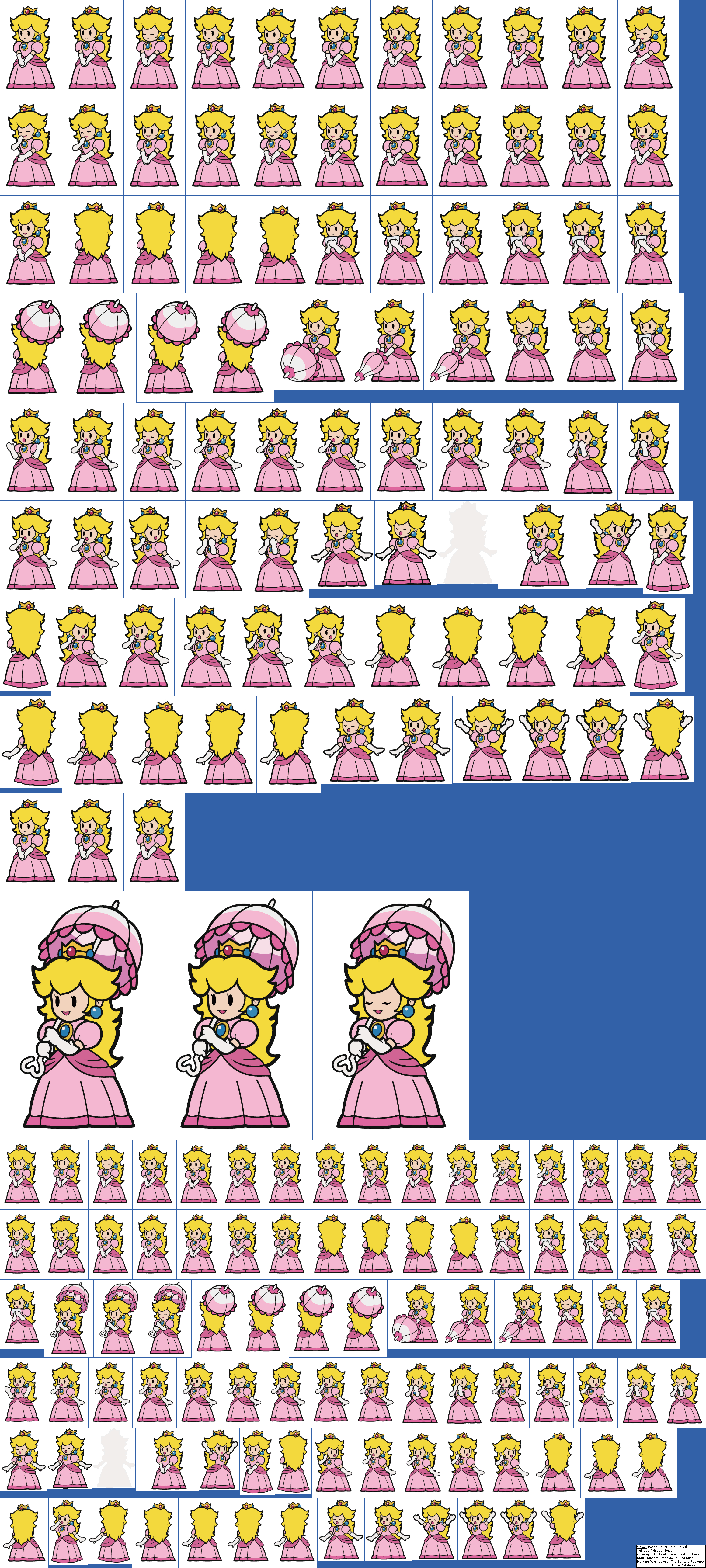 Click For Full Sized Image Princess Peach - Paper Mario Color Splash Peach (2321x5156), Png Download