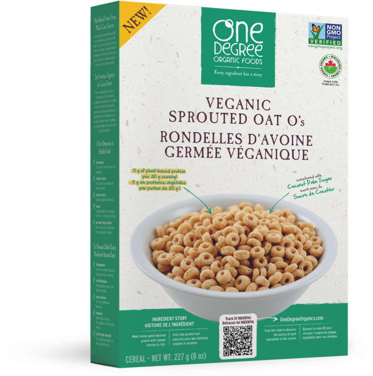 Sprouted Oat O's - One Degree Honey Os (765x770), Png Download
