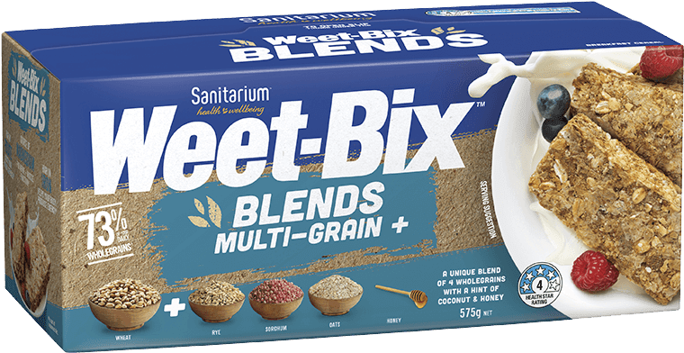 Weet Bix™ Blends Multi Grain - Sanitarium Weet Bix Cereal (1200x1000), Png Download