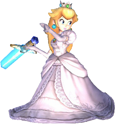 Ssbb Smashpedia Fandom Powered - Princess Peach White Dress (375x405), Png Download
