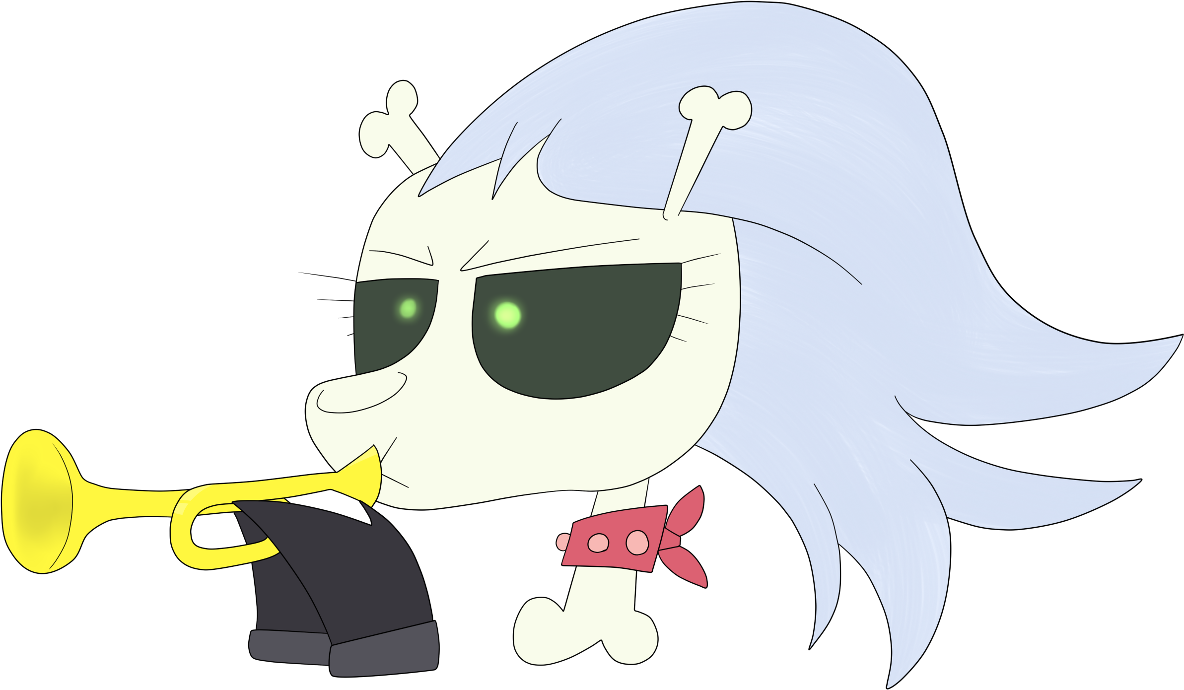 Moonatik, Bandana, Bone, Boots, Clothes, Doot, Glowing - Mlp Skelenor (2488x1477), Png Download