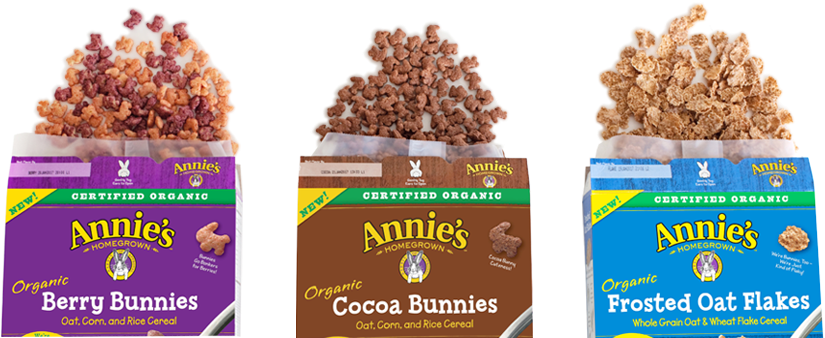 Annie's Organic Frosted Oat Flakes Cereal - 10.8 Oz (890x348), Png Download