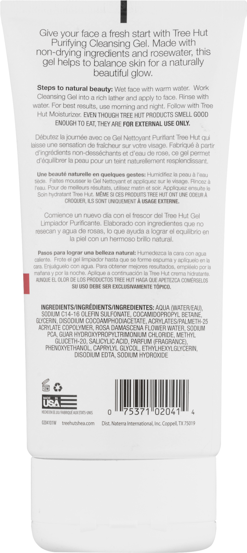 Tree Hut Purifying Cleansing Gel Balancing Rosewater, (1800x1800), Png Download